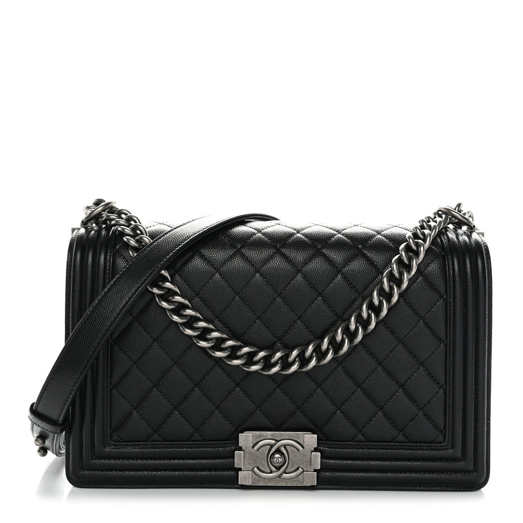 Chanel Caviar Quilted New Medium Boy Flap Black