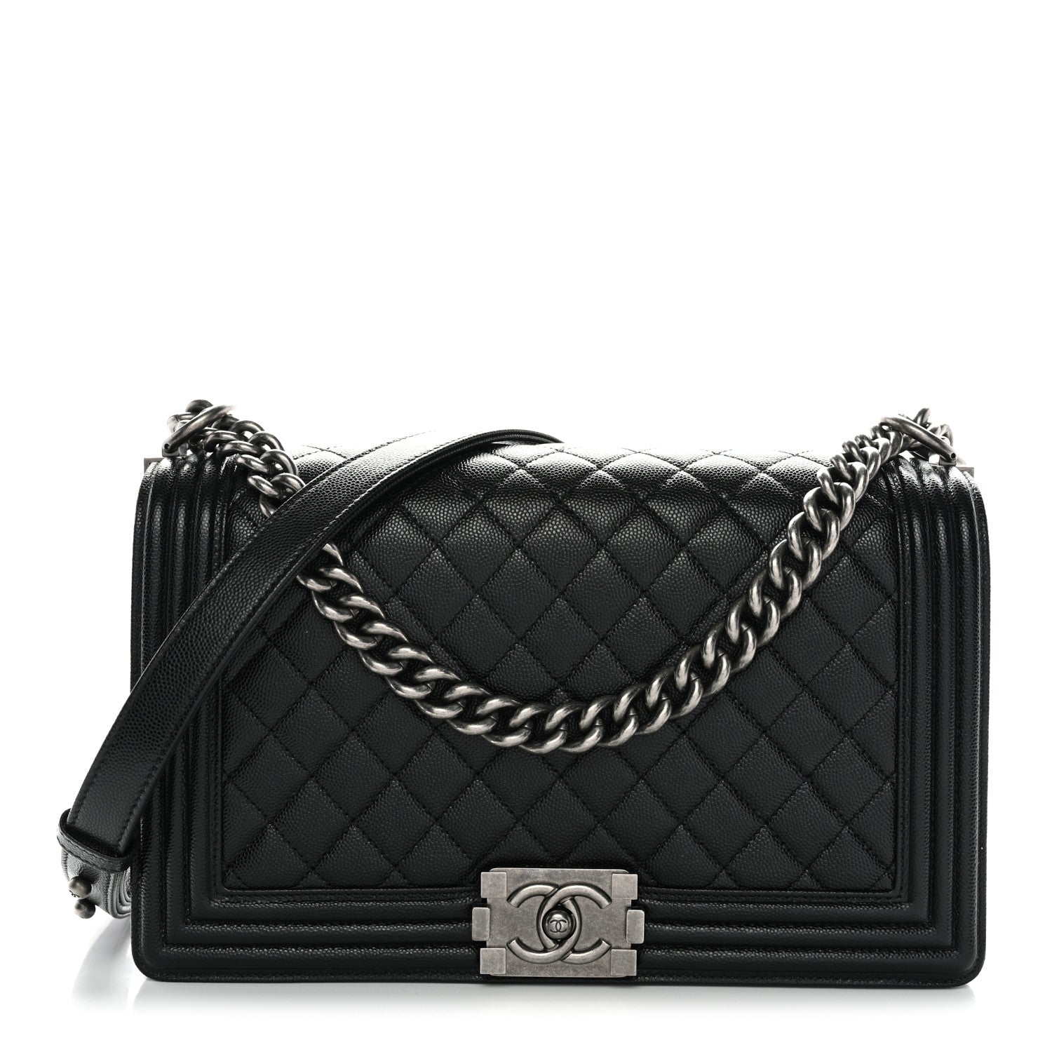 Chanel Caviar Quilted New Medium Boy Flap Black