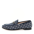 Gucci New Denim Crystal GG Monogram Womens 1953 Horsebit Jordaan Loafer 36 Blue