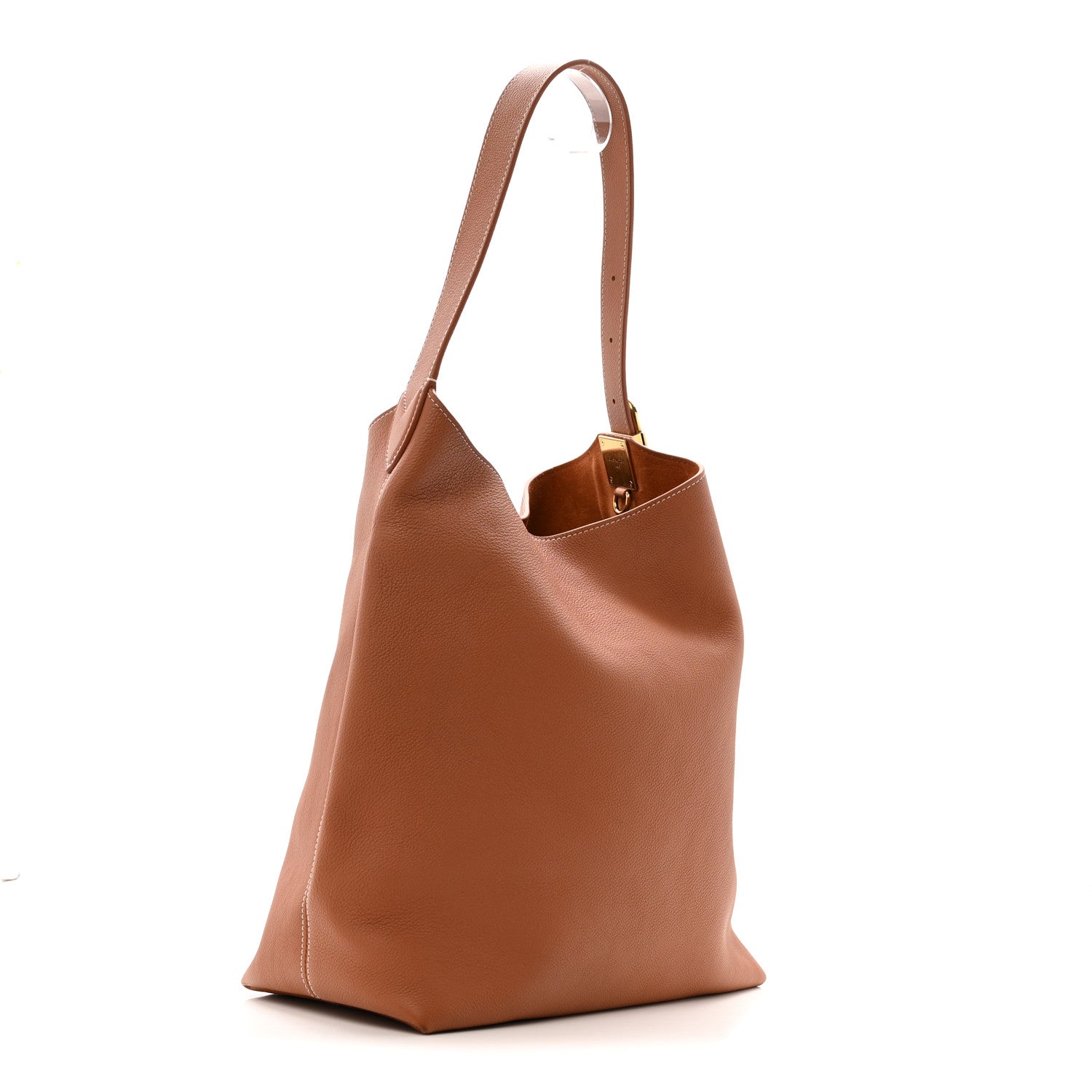 Louis Vuitton Grained Calfskin Low Key Hobo MM Cognac
