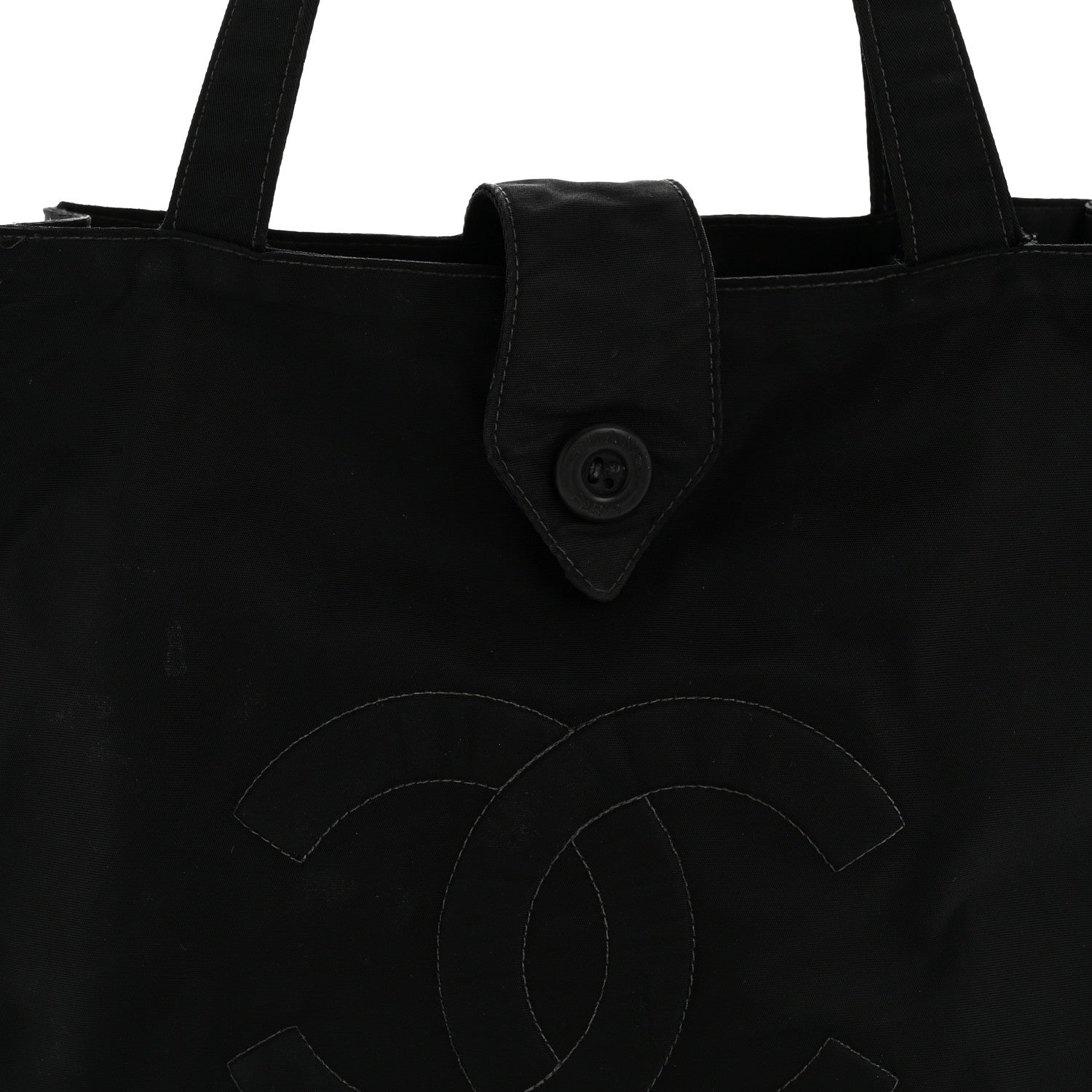 Chanel Nylon Button CC Tote Black