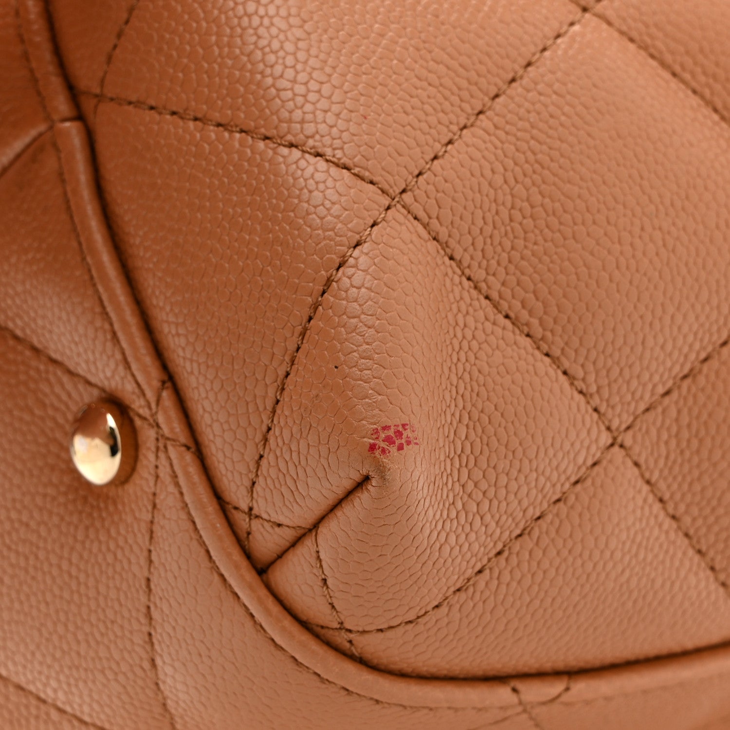 Chanel Caviar Quilted Small Shopping Tote Dark Beige