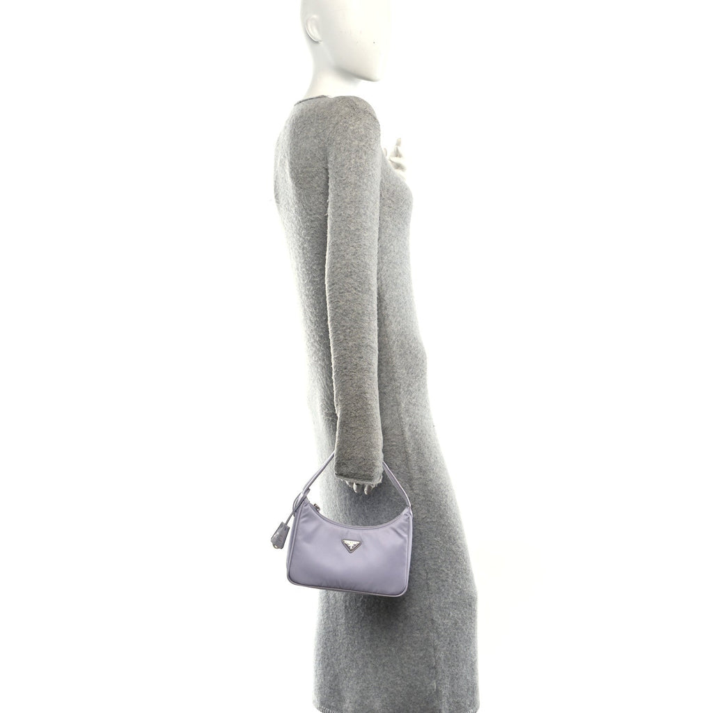 Prada Re-Nylon Saffiano Mini Re-Edition 2000 Bag Glicine