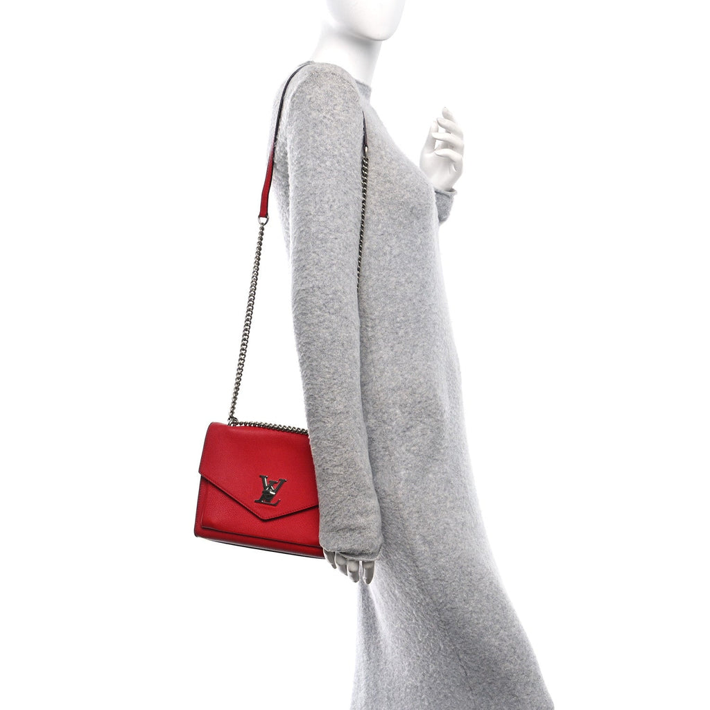 Louis Vuitton Soft Calfskin My Lockme Chain Bag BB Poppy