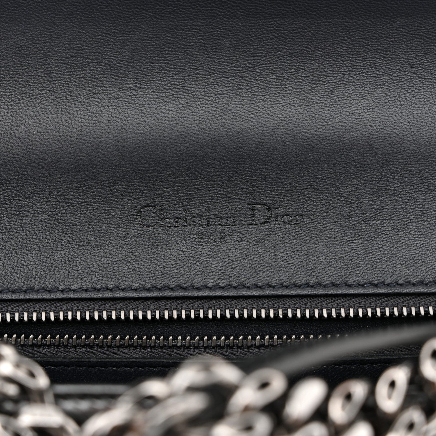 Christian Dior Metallic Patent Micro-Cannage Medium Diorama Flap Bag Onyx Black