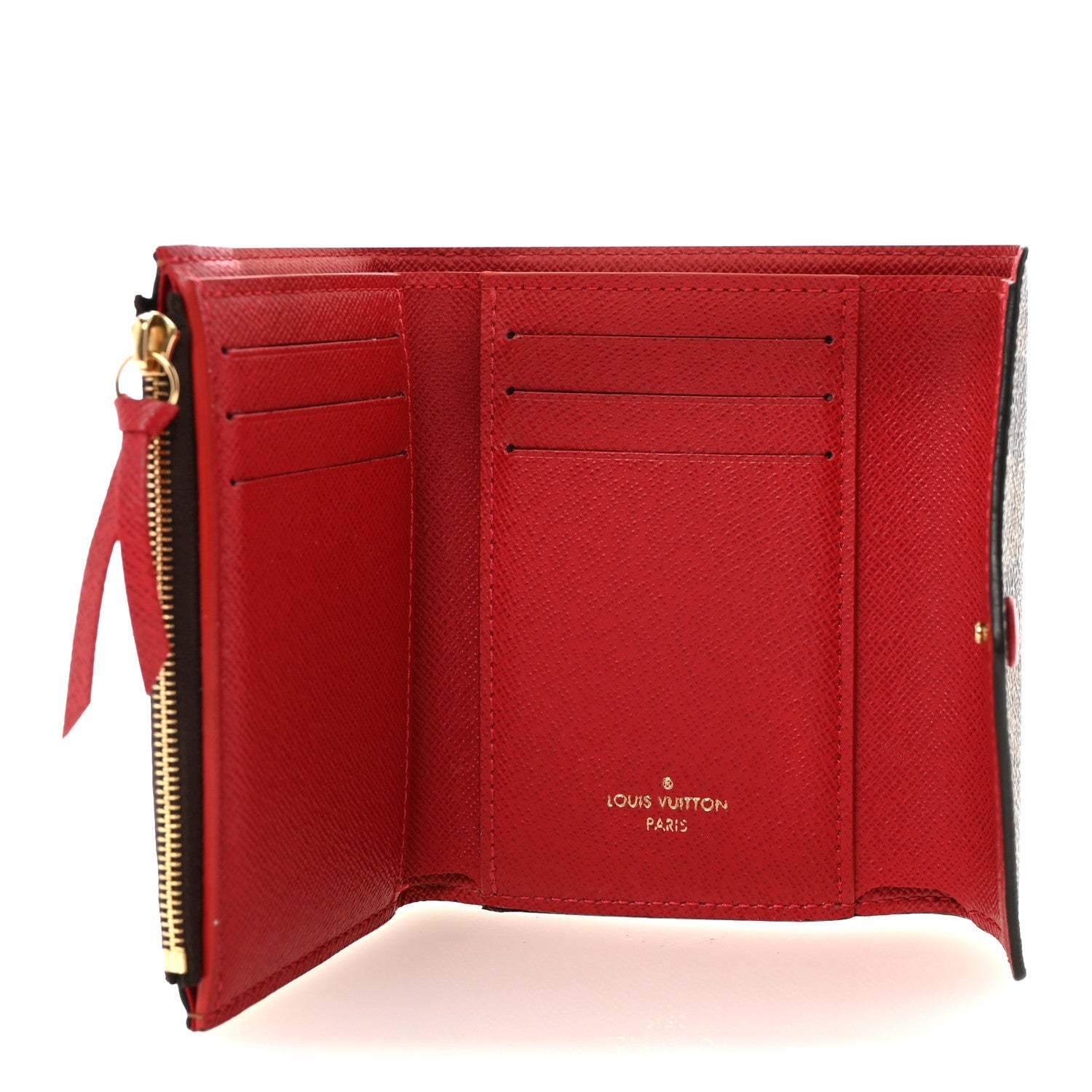 Louis Vuitton Damier Ebene Victorine Wallet Red