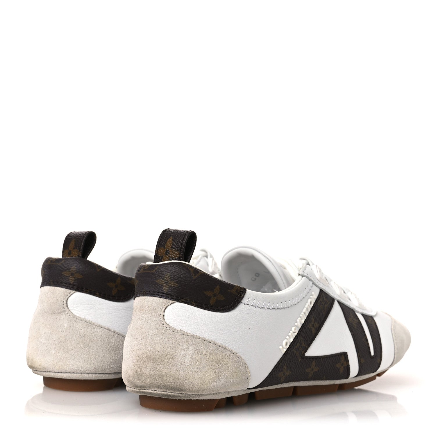 Louis Vuitton Monogram Calfskin Womens LV Sneakerina 37 White