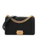 Chanel Caviar Quilted Medium Boy Flap Black