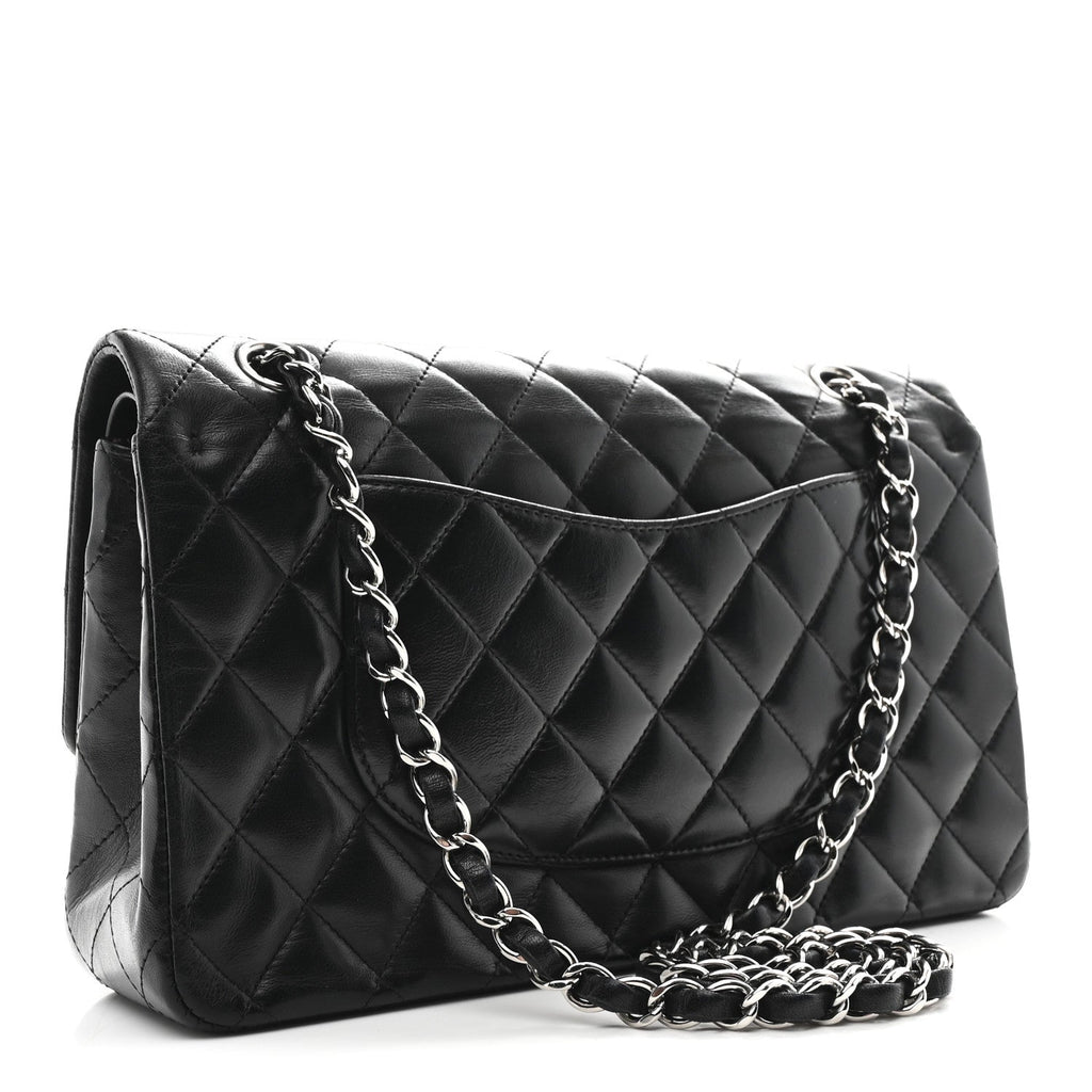 Chanel Lambskin Quilted Medium Double Flap Black