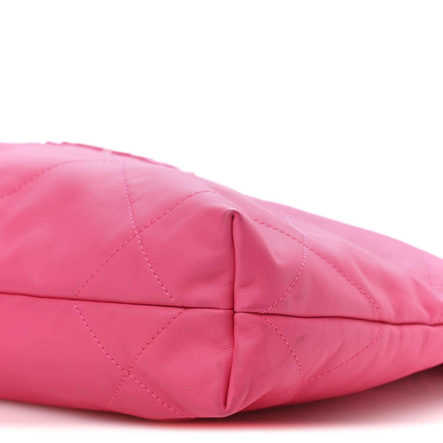 Chanel Matte Calfskin Quilted Monochrome Small Chanel 22 Fuchsia