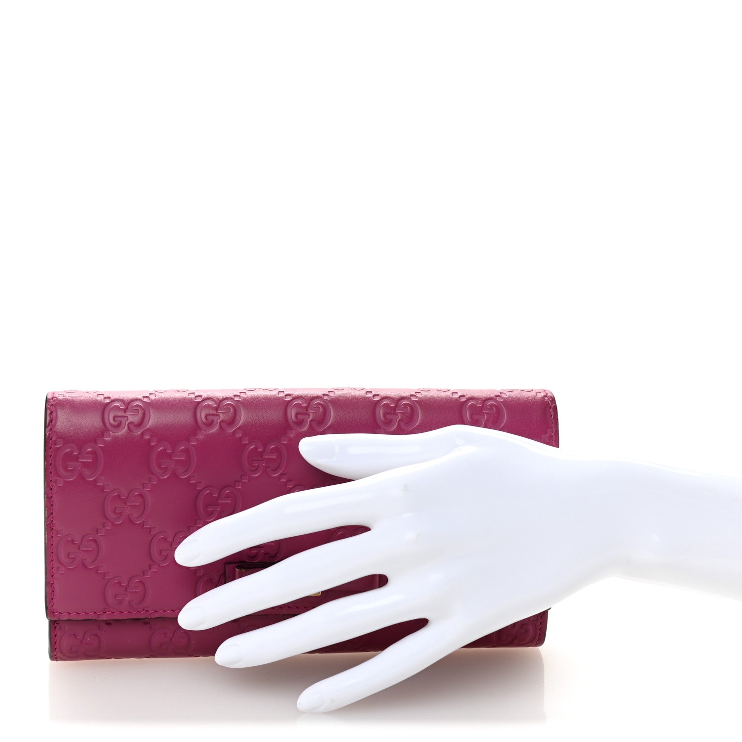 Gucci Guccissima Signature Bowy Continental Wallet Peonia Flower