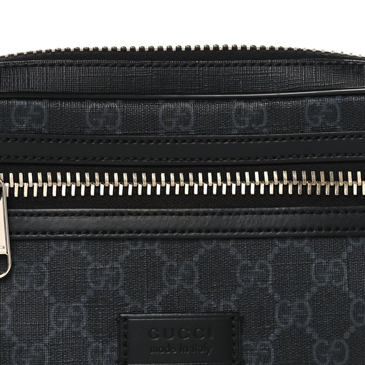 Gucci Soft GG Supreme Monogram Web Belt Bag Black Grey
