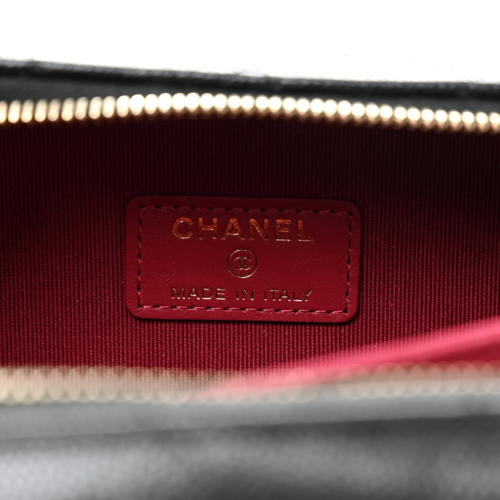 Chanel Caviar Quilted Twist Your Buttons Clutch With Chain Black