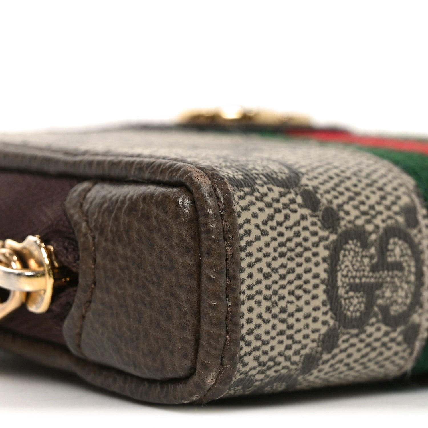 Gucci GG Supreme Monogram Web Ophidia Playing Card Case Beige New Acero