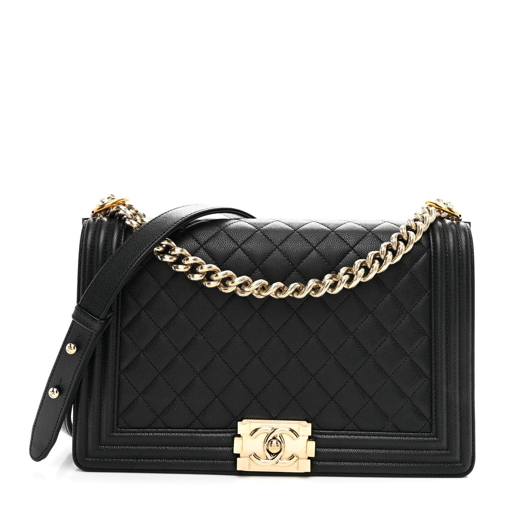 Chanel Caviar Quilted New Medium Boy Flap Black