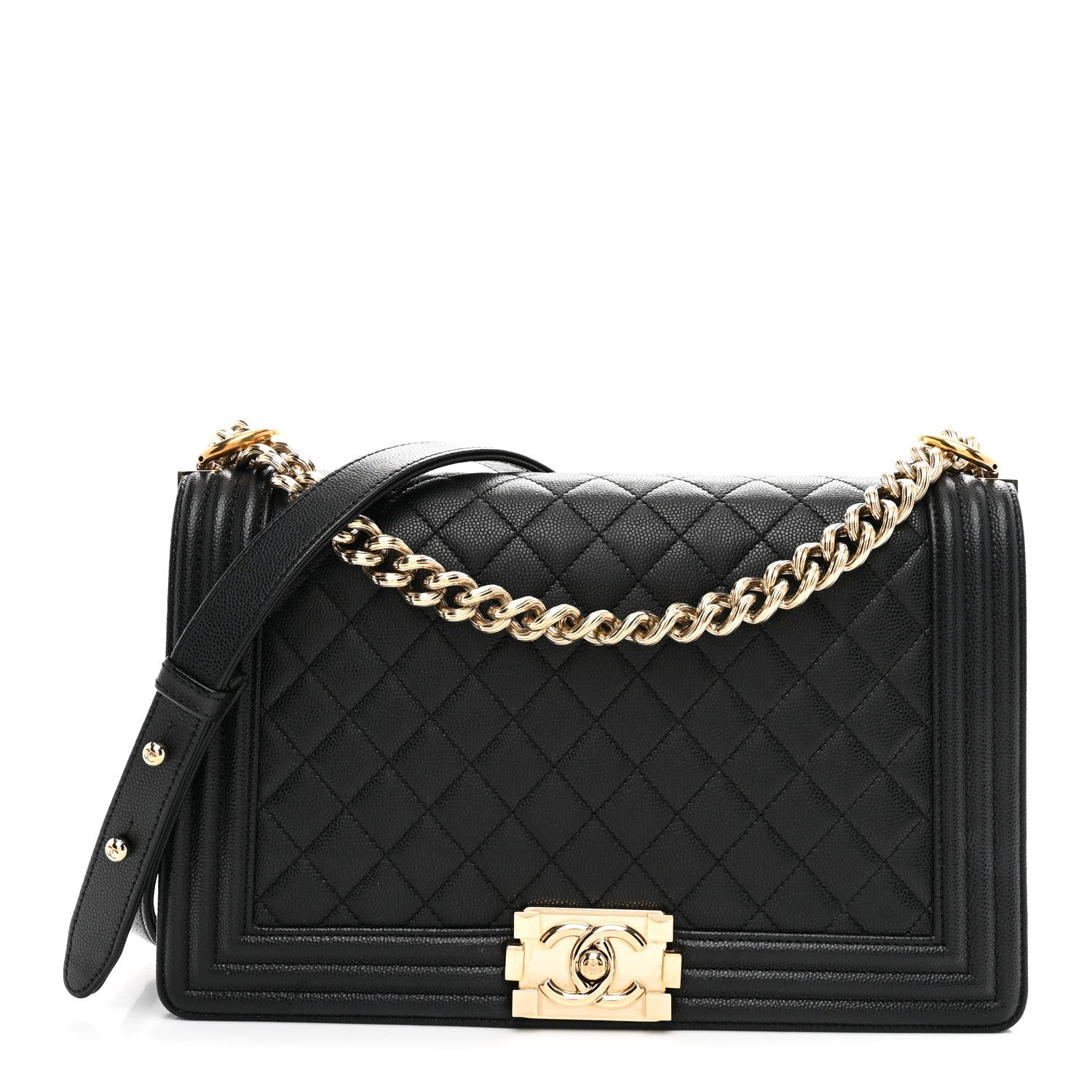 Chanel Caviar Quilted New Medium Boy Flap Black