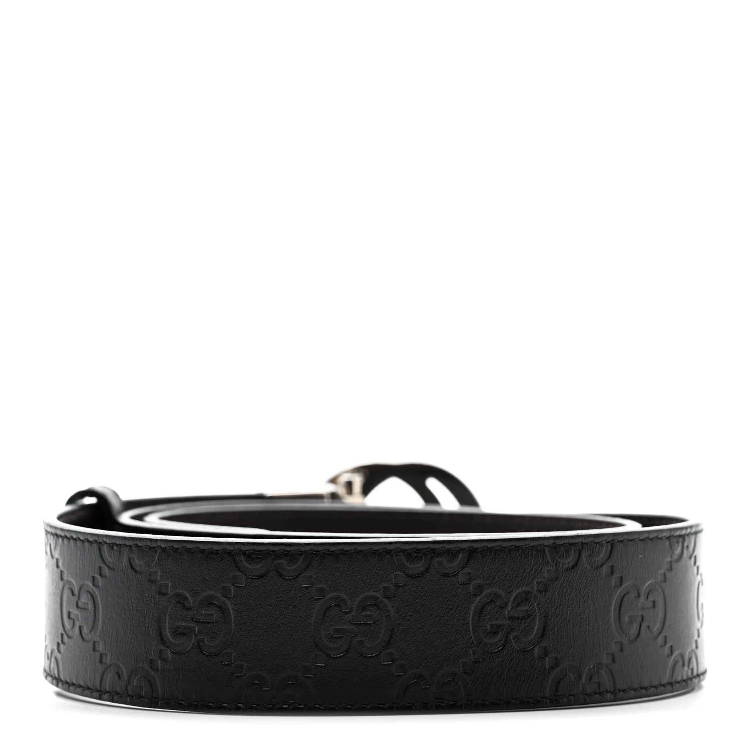 Gucci Guccissima Signature Interlocking G 37mm Belt 85 34 Black