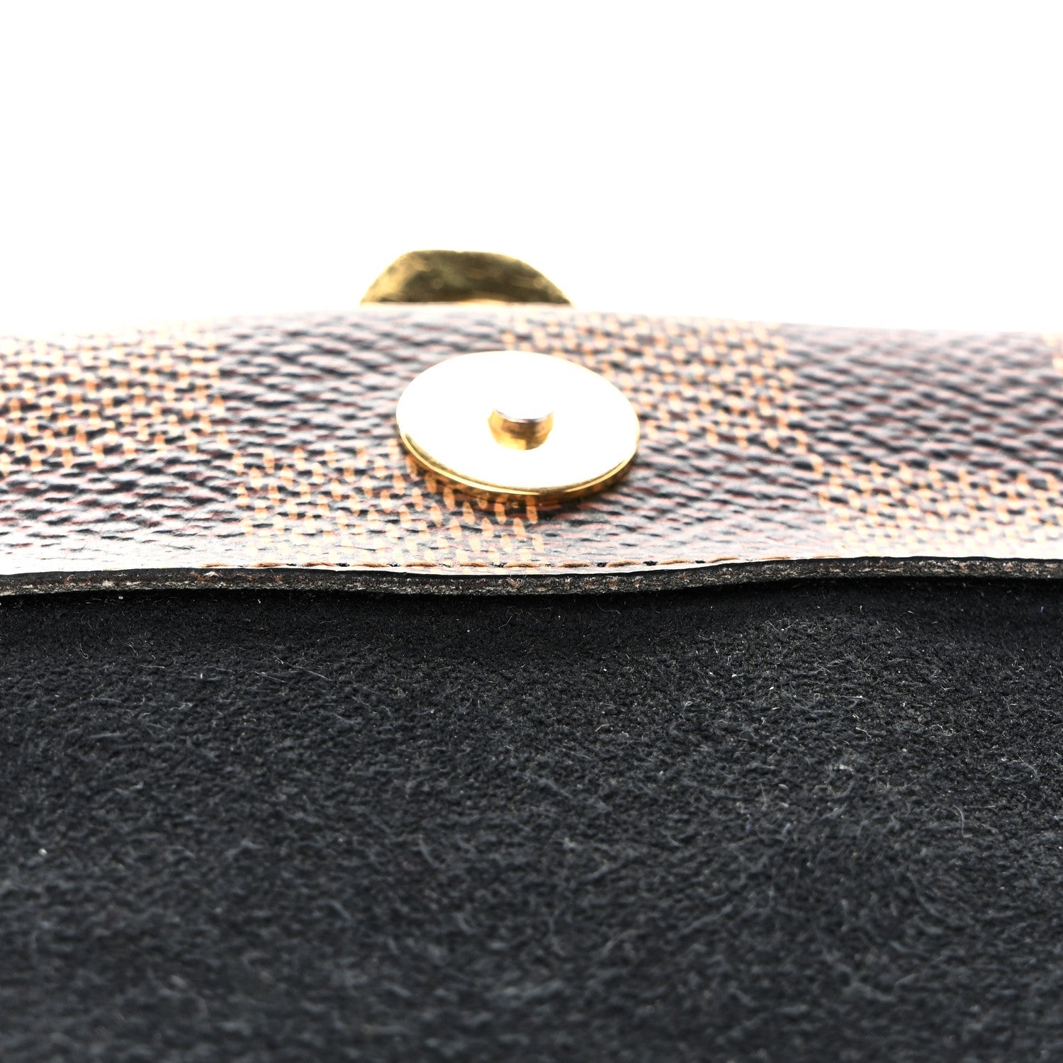 Louis Vuitton Damier Ebene Vavin Chain Wallet Black