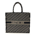 Christian Dior Oblique Large Book Tote Blue Multicolor