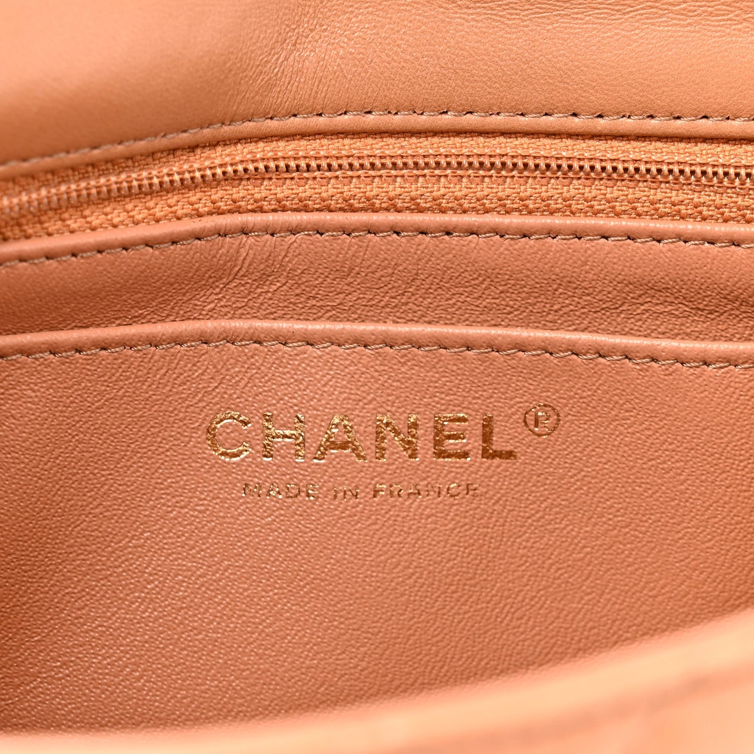 Chanel Lambskin Quilted Mini Rectangular Flap Brown