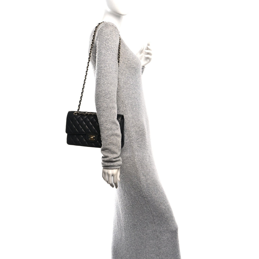 Chanel Caviar Quilted Medium Double Flap Black