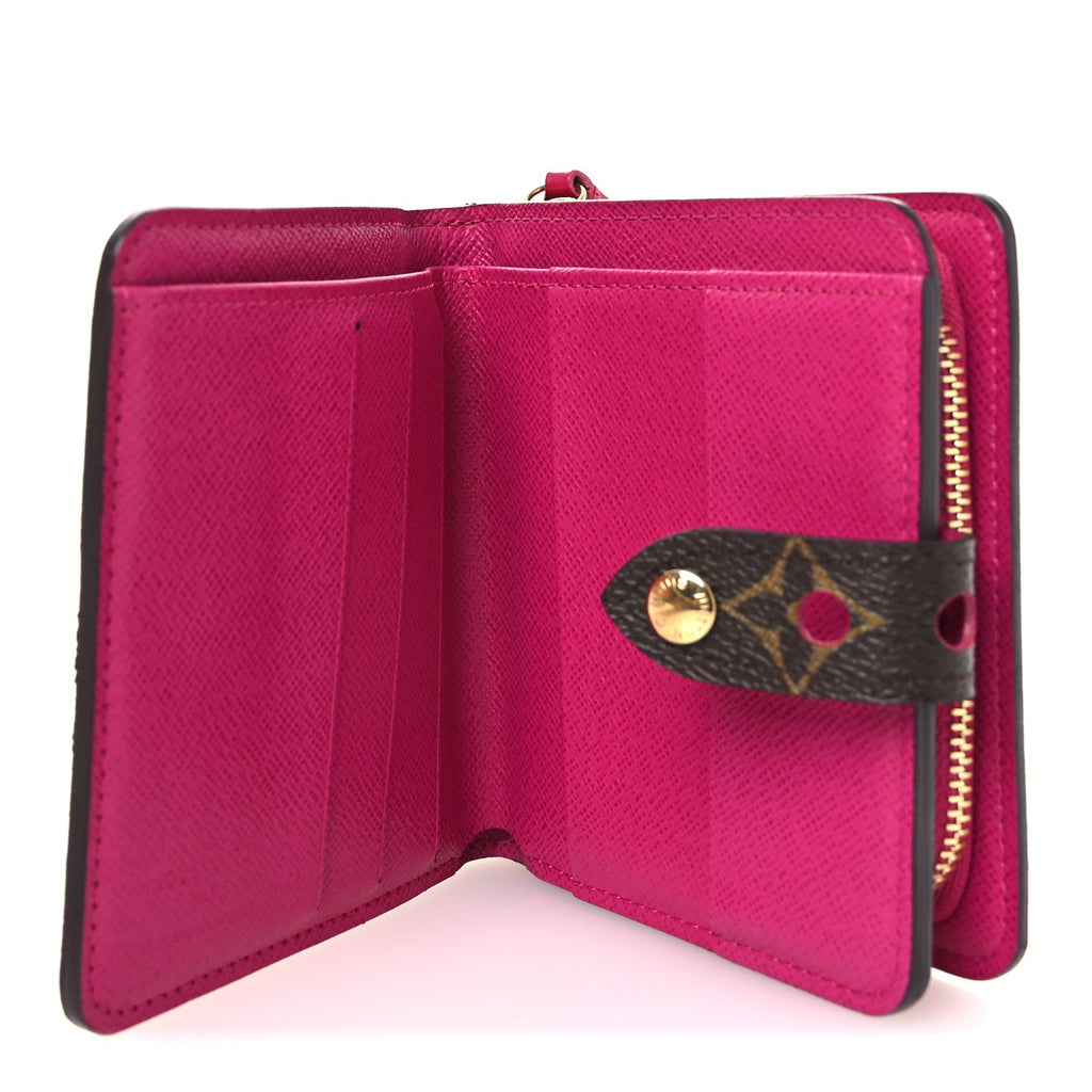 Louis Vuitton Monogram Perforated Compact Zipped Wallet Fuchsia