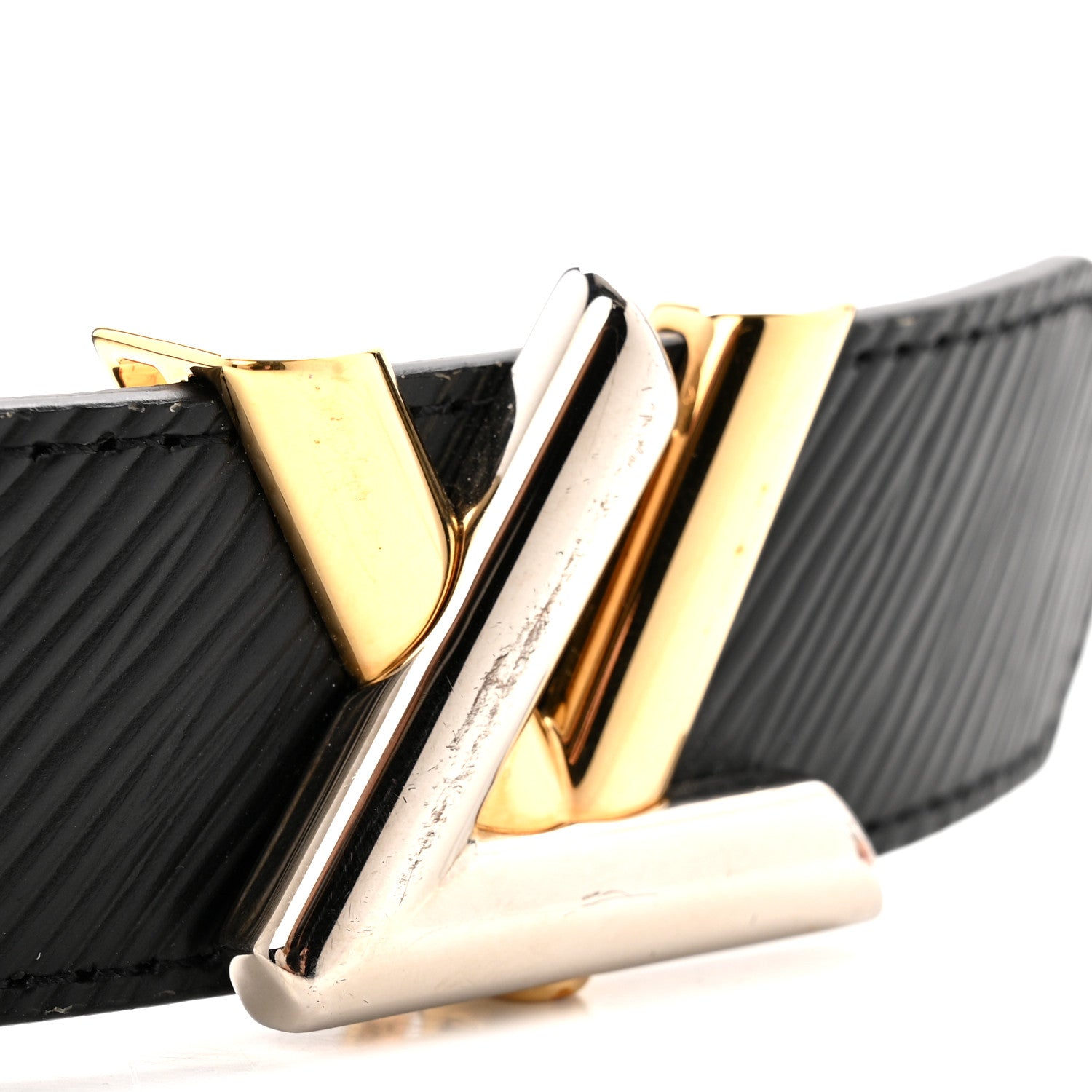 Louis Vuitton Epi 30mm LV Twist Belt 90 36 Black