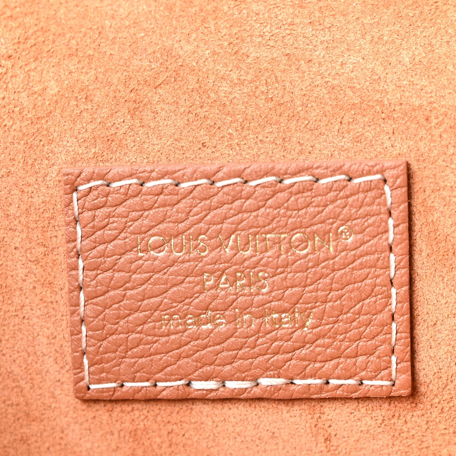 Louis Vuitton Grained Calfskin Low Key Vanity Pouch Cognac