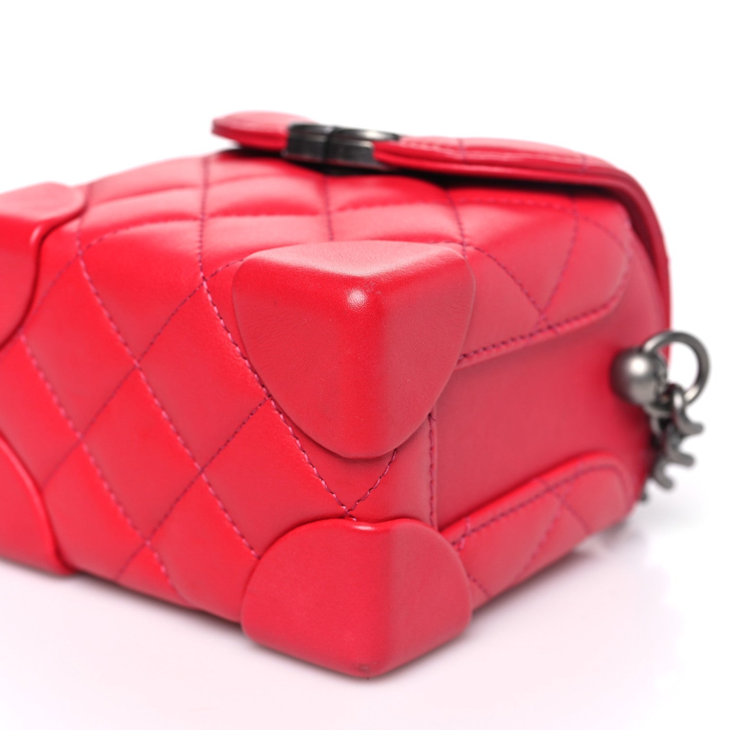 Chanel Lambskin Quilted Trunk Bag Pink