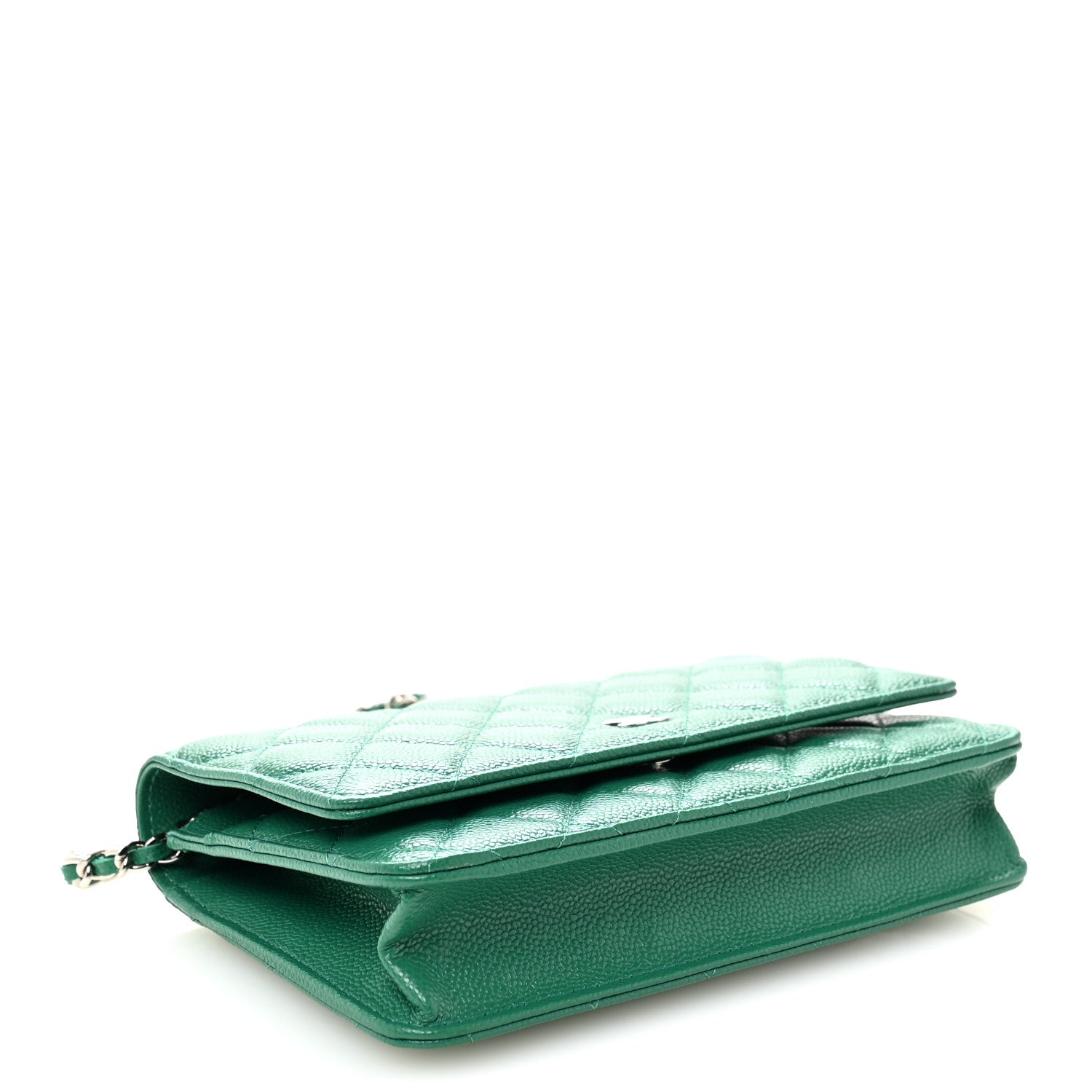 Chanel Caviar Quilted Wallet On Chain WOC Green