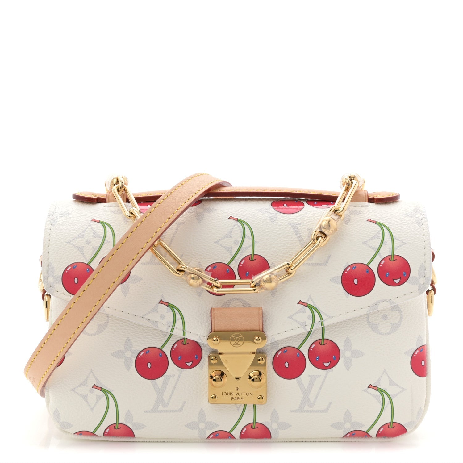 Louis Vuitton LV X TM Monogram Cerises Pochette Metis East West White