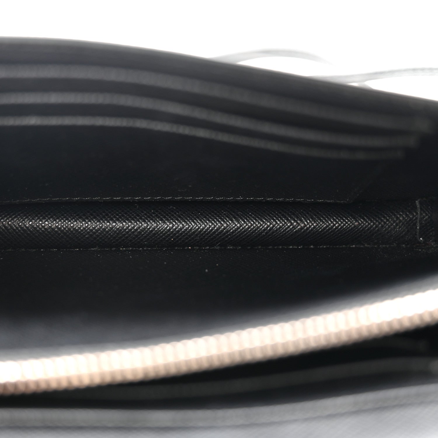Prada Saffiano Metal Flap Wallet With Strap Black