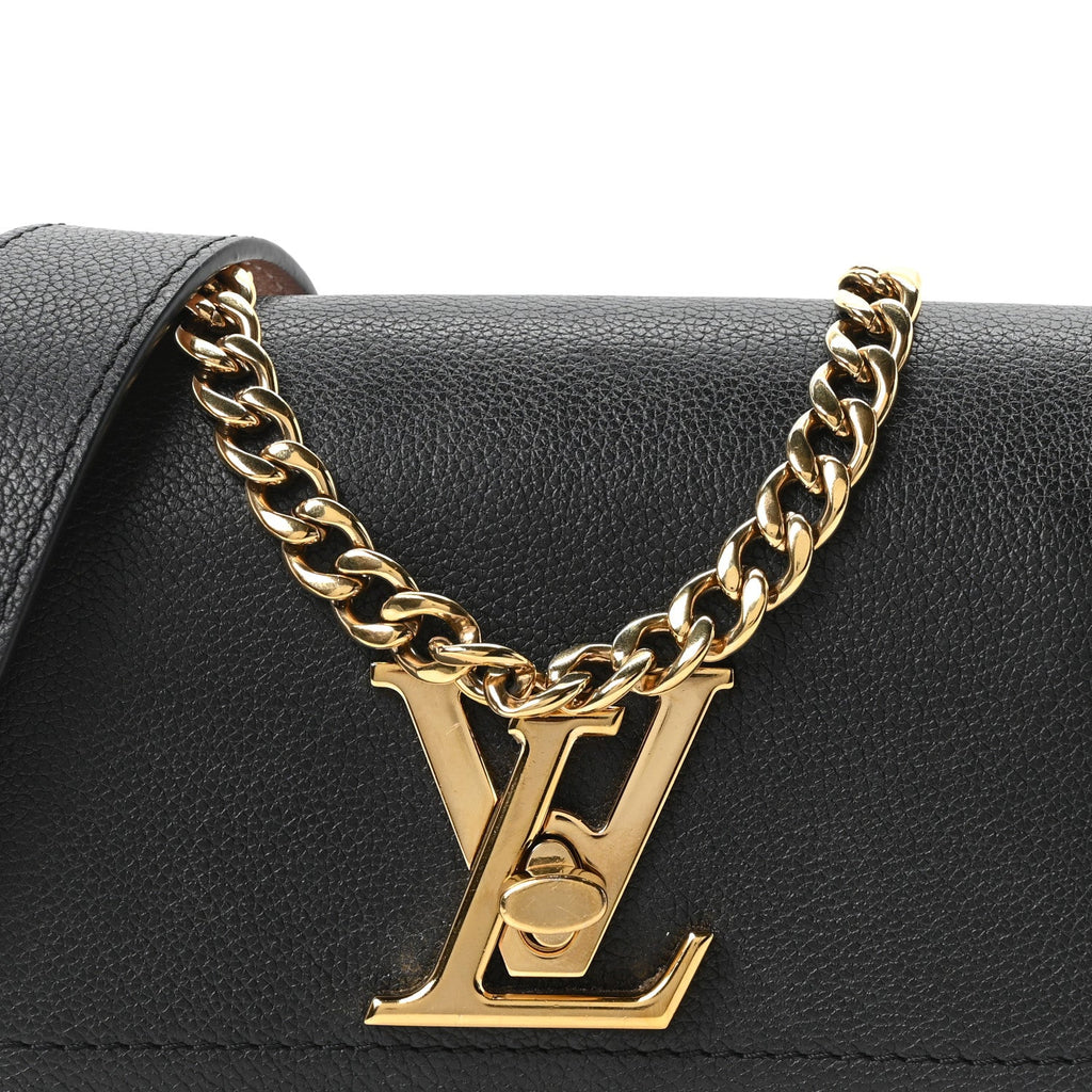 Louis Vuitton Grained Calfskin Lockme Tender Black