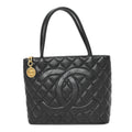 Chanel Caviar Quilted Medallion Tote Black