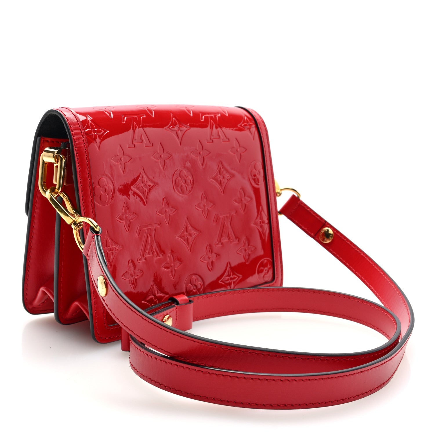 Louis Vuitton Vernis Monogram Dauphine Mini Red