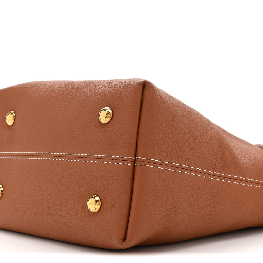 Louis Vuitton Grained Calfskin Low Key Hobo PM Cognac
