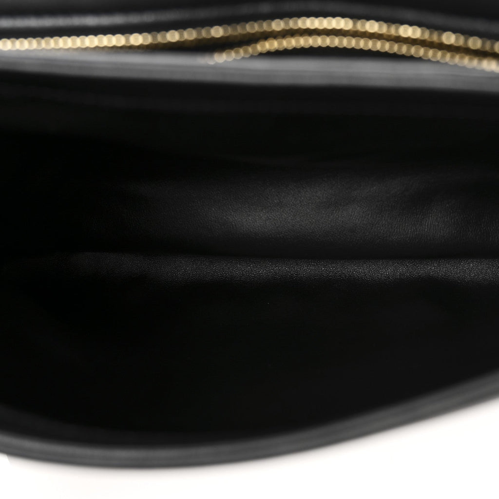 Gucci Roxy Calfskin Web Medium Studded Blondie Shoulder Flap Bag Black