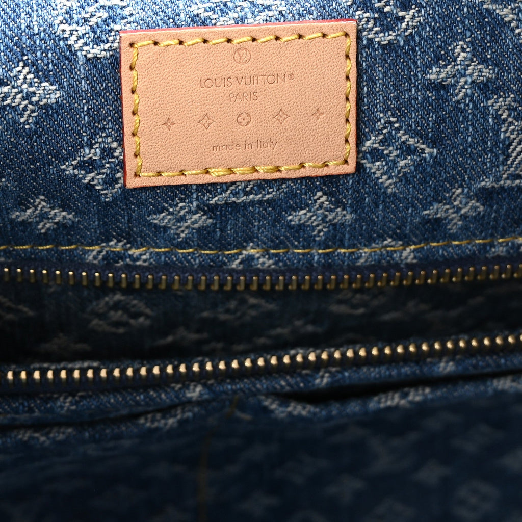Louis Vuitton Monogram Denim CarryAll MM Blue