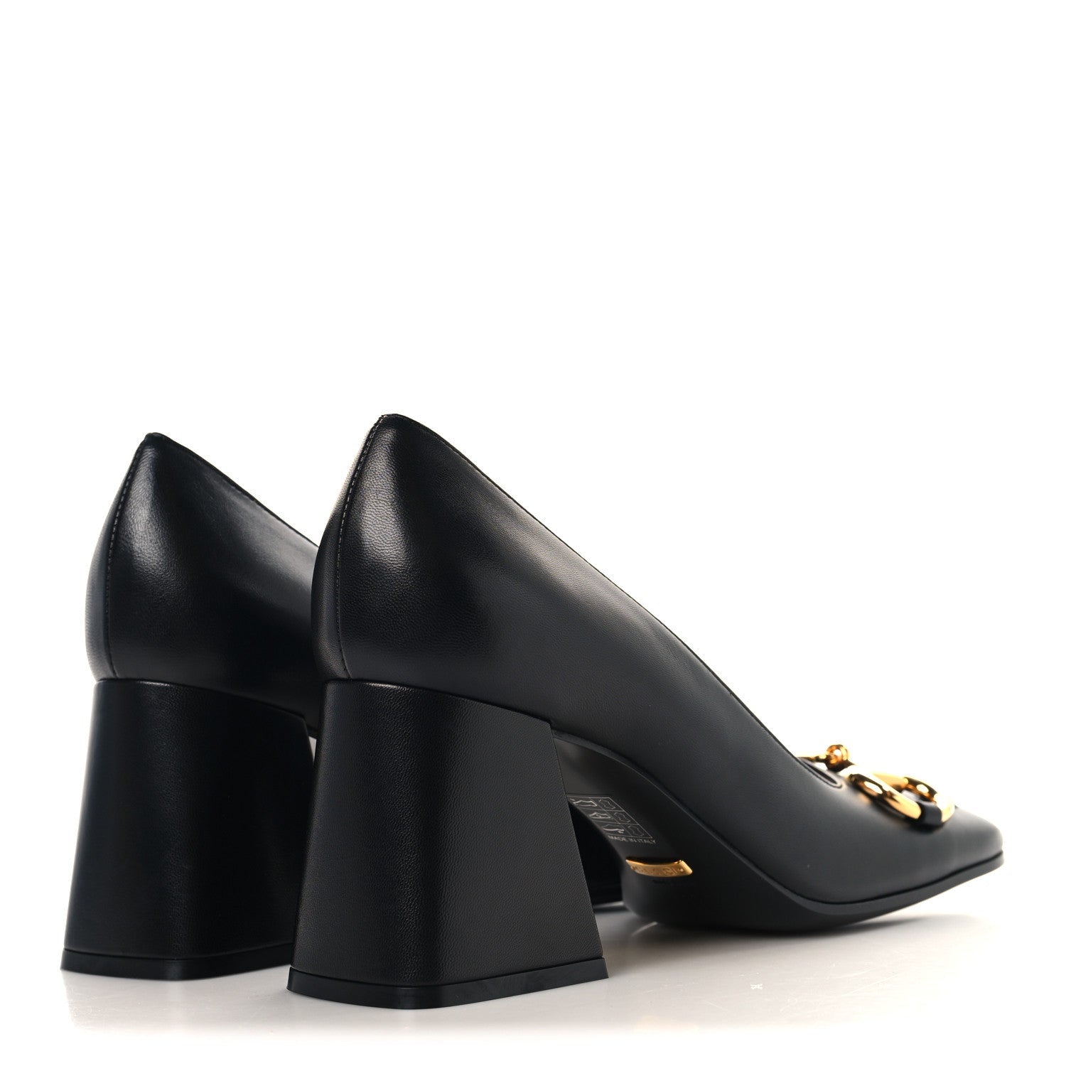 Gucci Malaga Kid Horsebit 75mm Pumps 38 Black
