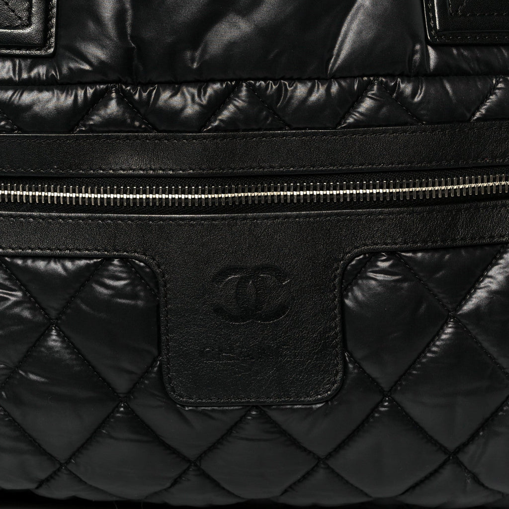 Chanel Nylon Quilted Small Coco Cocoon Tote Black