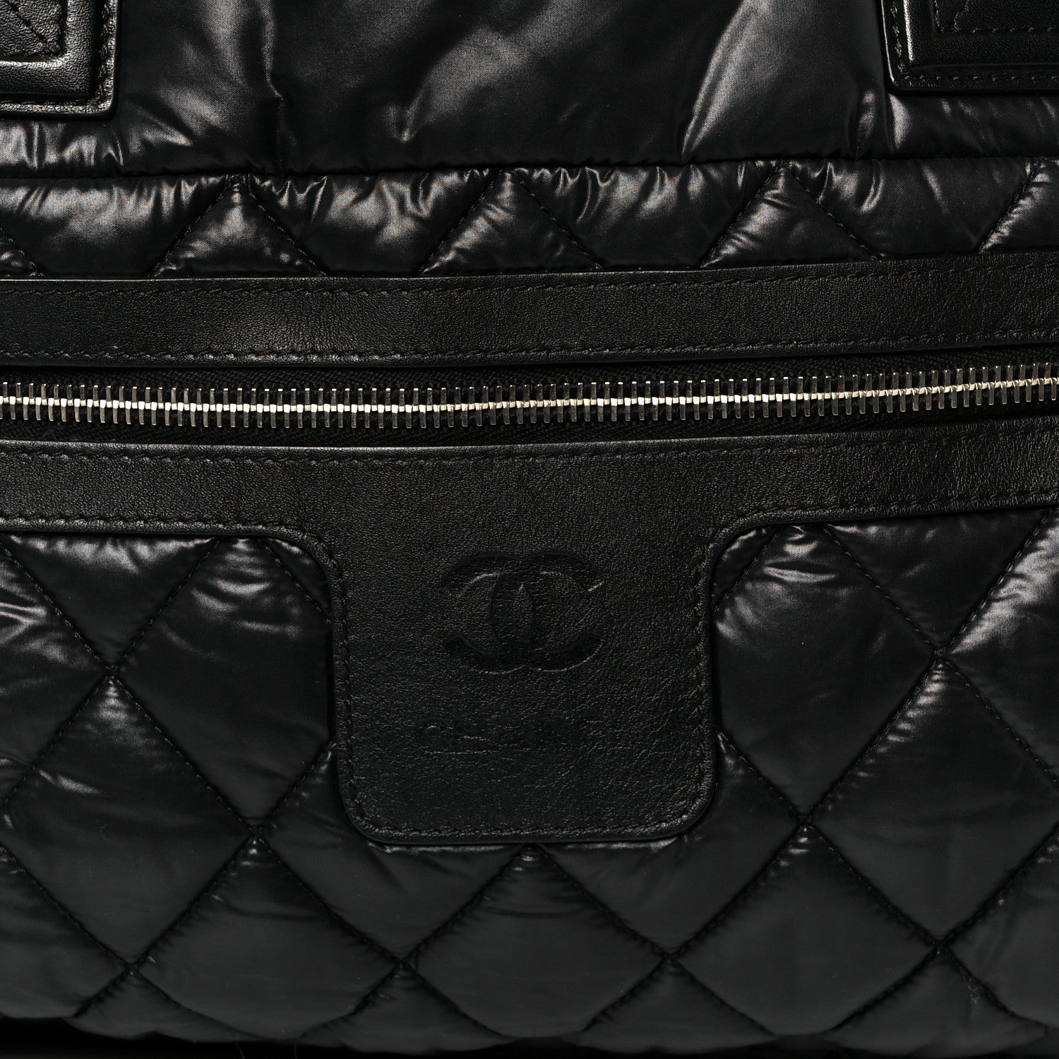 Chanel Nylon Quilted Small Coco Cocoon Tote Black