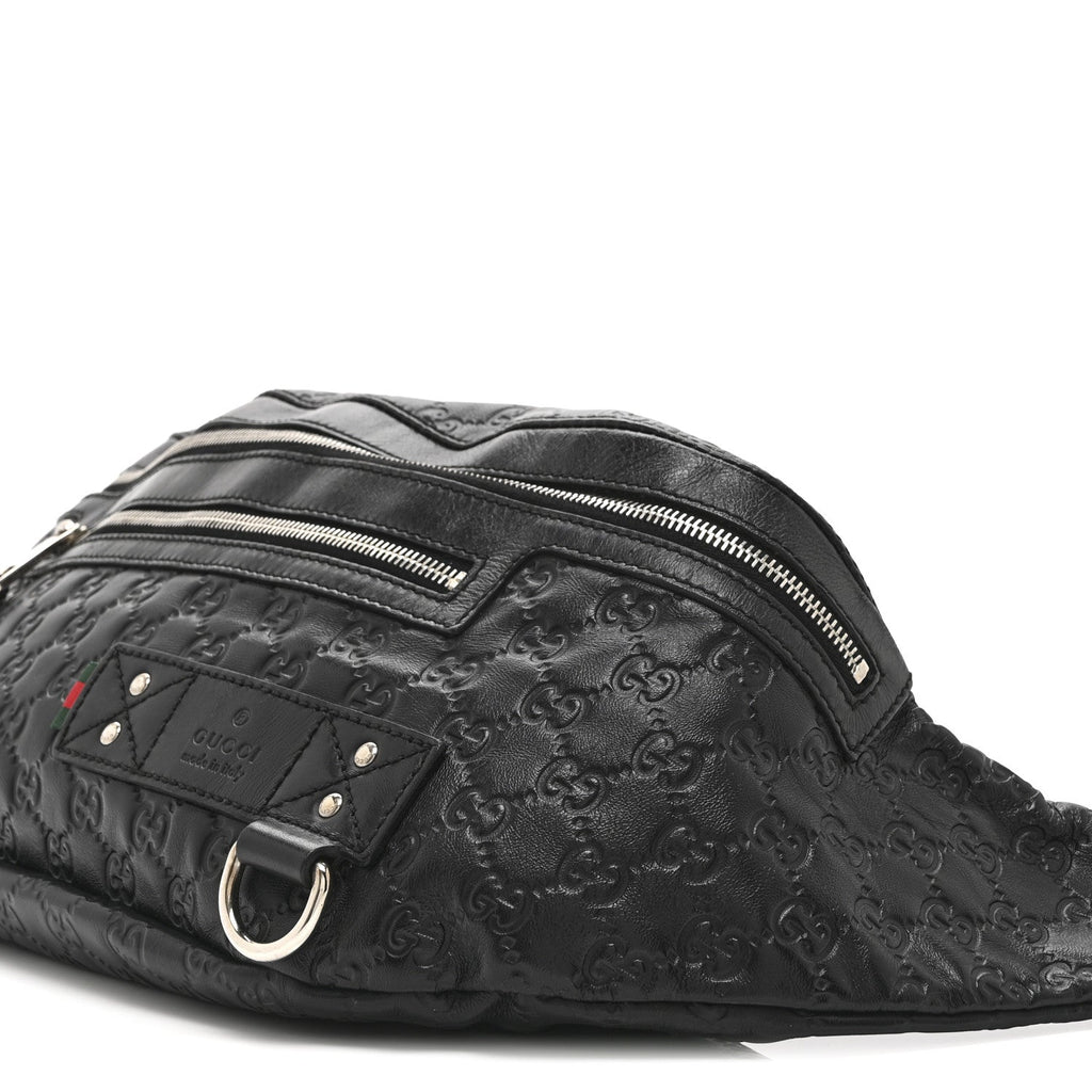 Gucci Guccissima Web Belt Bag Black