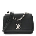 Louis Vuitton Calfskin Lockme II Chain Bag BB Black