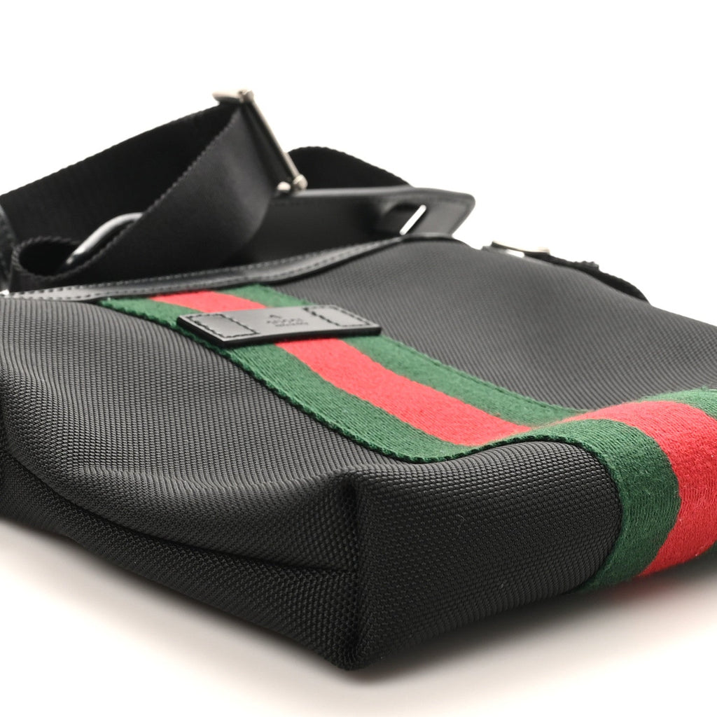 Gucci Canvas Web Messenger Bag Black