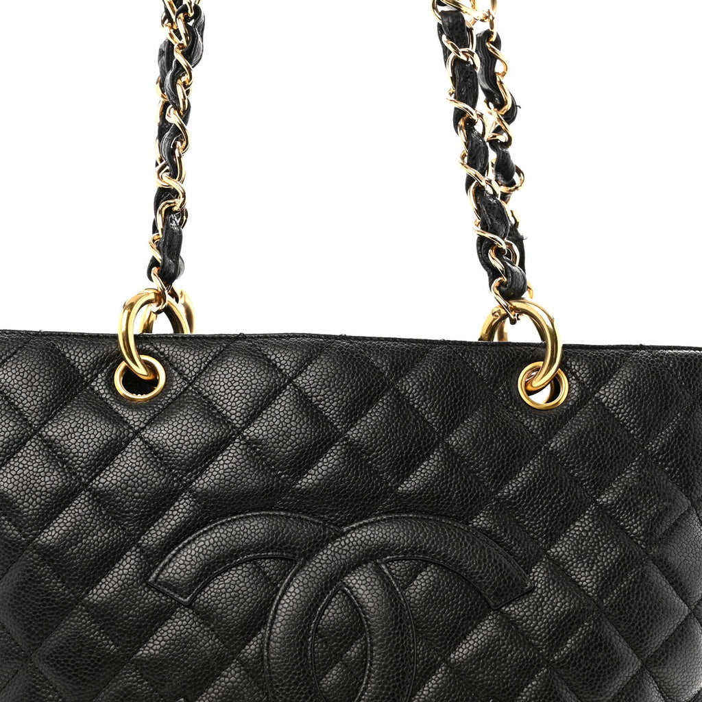 Chanel Caviar Quilted Grand Shopping Tote GST Black