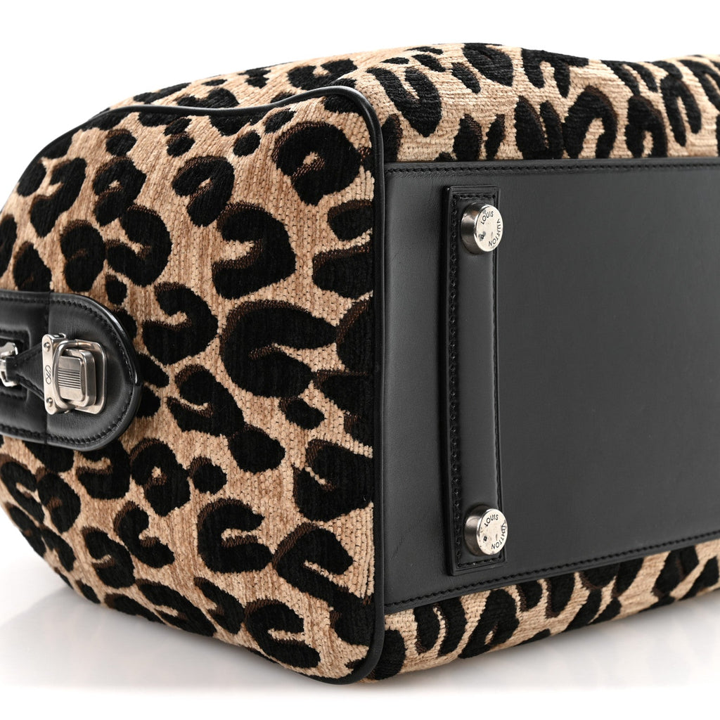 Louis Vuitton Jacquard Velvet Leopard Print Stephen Sprouse Speedy