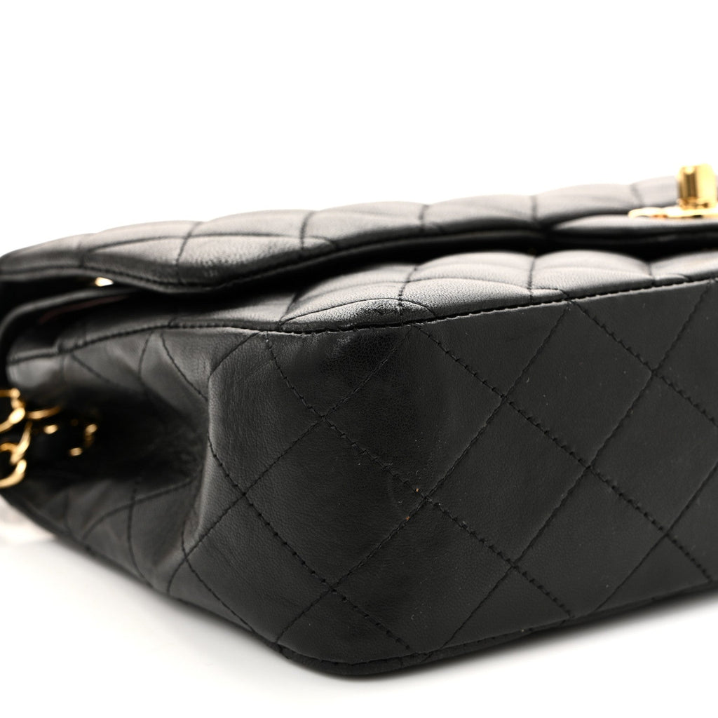 Chanel Lambskin Quilted Medium Double Flap Black