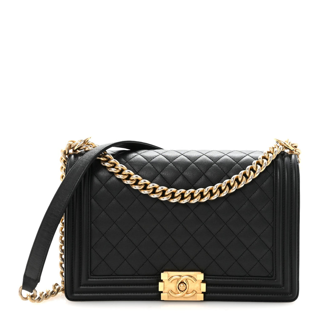 Chanel Calfskin Quilted New Medium Boy Flap Black