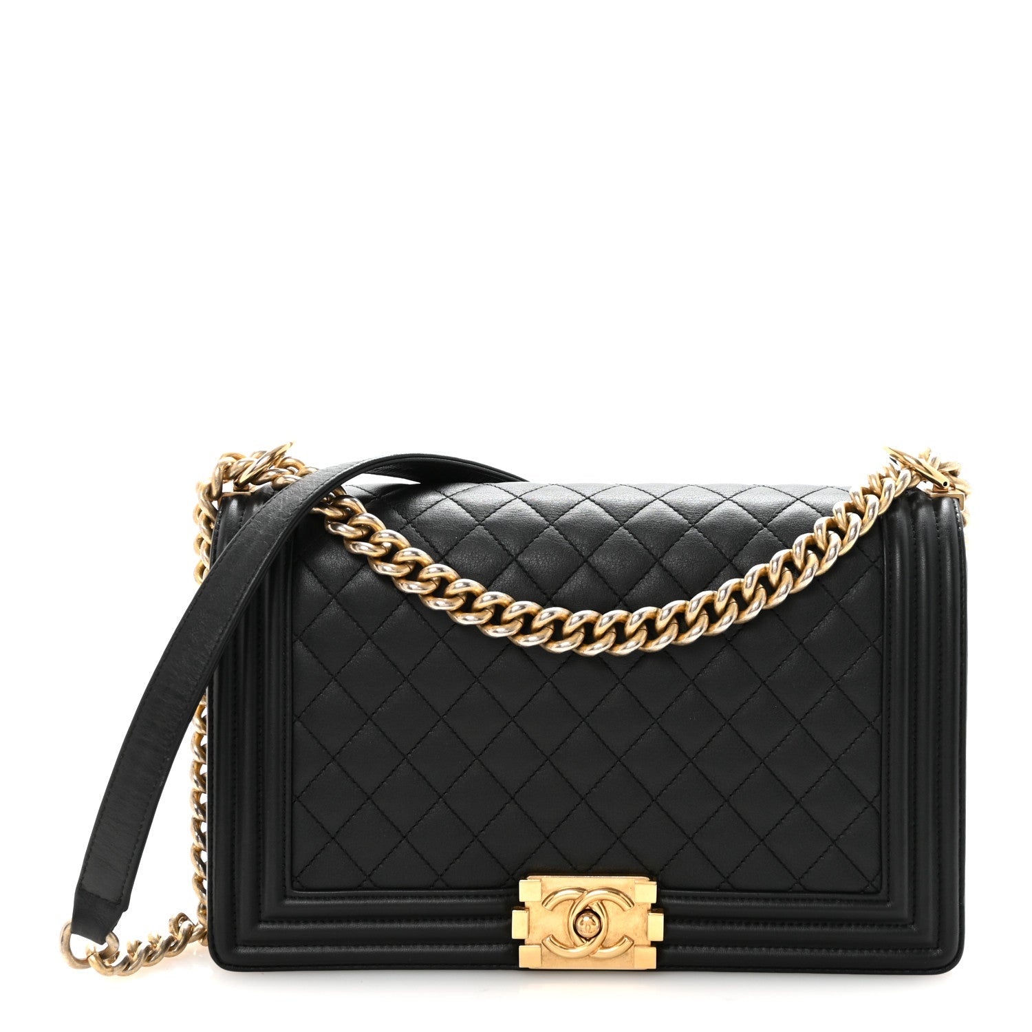 Chanel Calfskin Quilted New Medium Boy Flap Black