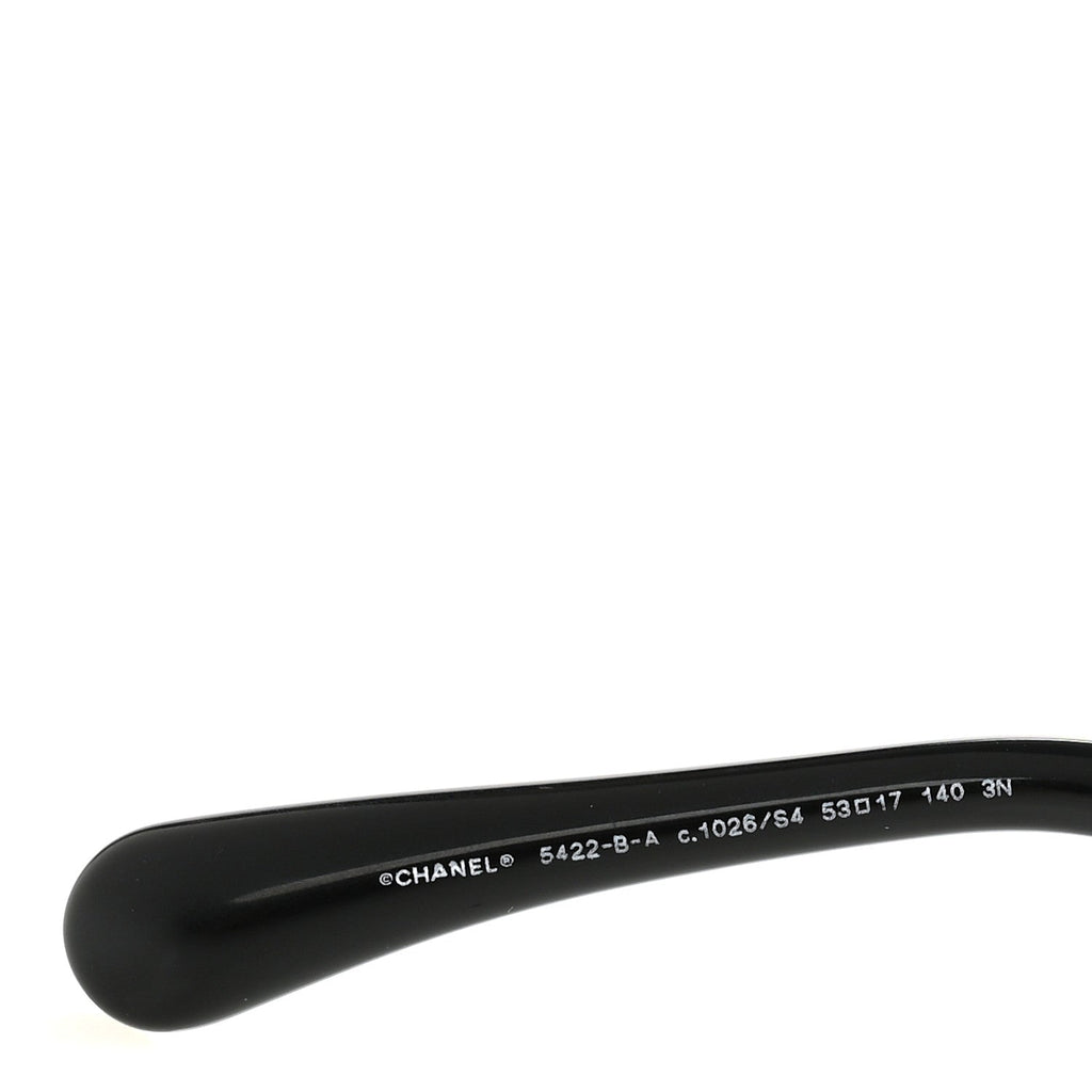 Acetate Strass Square Sunglasses 5422-B-A Black White